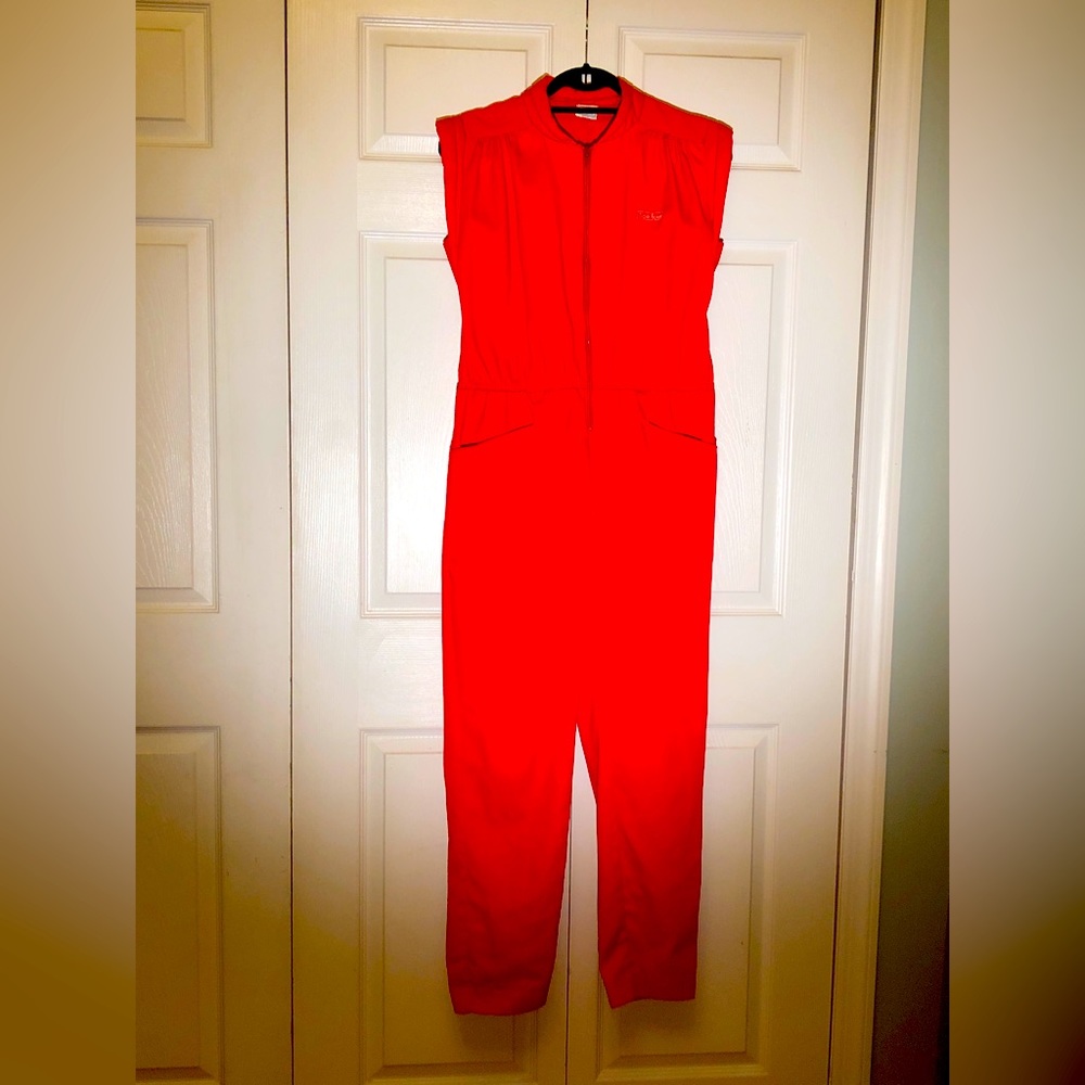 Vintage BonJour 1980’s Red Jumpsuit